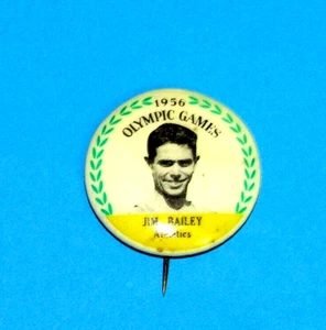 MELBOURNE 1956 OLYMPIC BADGE JIM BAILEY NICE CONDITION WITH PIN - Picture 1 of 1