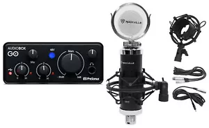 Presonus AudioBox GO 2x2 USB-C Bus Power Audio Recording Interface + Studio Mic - Picture 1 of 12