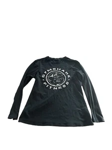 Gymshark Men’s T-shirt Size L Black Long Sleeve Logo Gym Legacy Youngla Zyzz - Picture 1 of 6