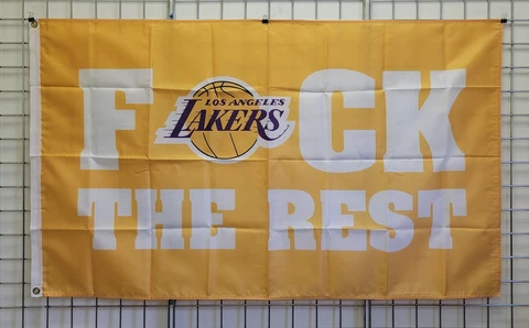 Los Angeles Lakers Flag 3ftx5ft Gold F The Rest Lakers Flag Lakers Banner NBA 🔥 Cover