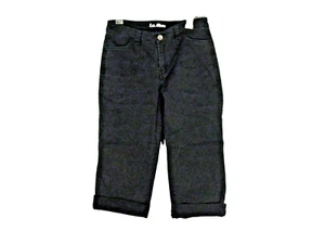 L.A. Blues Damen Cropped Hose Größe 10 Mid-Rise gerades Bein Stretch marineblau - Bild 1 von 4