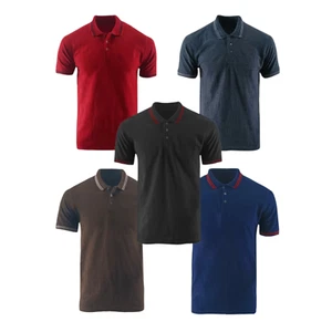 Mens Polo Shirt Polo Shirt Basic 100% Cotton Brandid Quality S to 3XL - Picture 1 of 10