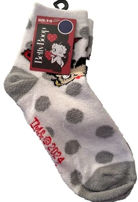 Betty Boop Súper Suave Cálido Invierno Zapatilla Spa Calcetines Adultos Tallas 9-13 Nuevo con Etiquetas Foto 1 de 2