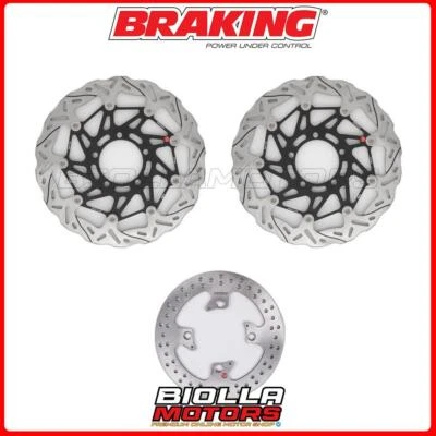 KIT DISCHI FRENO BRAKING TRIUMPH THRUXTON RS 1200 2021 - ANTERIORE + POSTERIORE  Foto 1 de 4