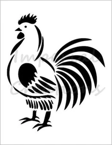 GALLO Pollo Pájaro Granja Animal 8.5 x 11 Plantilla Hoja de Plástico NUEVO S245 - Imagen 1 de 2