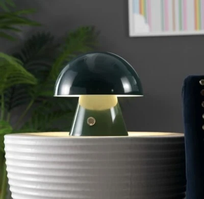 JONATHAN Y Lámpara de Mesa 7" Contemporánea Recargable Inalámbrica LED Verde Bosque Foto 1 de 4