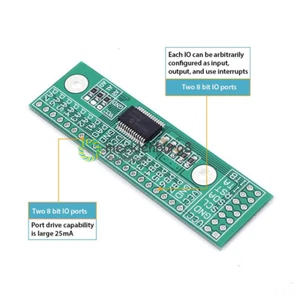 MCP23017 I2C interface 16bit I/O Extension Module Pin Board IIC to GIPO Convert - Bild 1 von 4