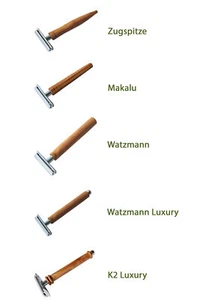 Rasoio di Sicurezza Classico Con Vari Manico IN Legno di Olivo Legno - Foto 1 di 16