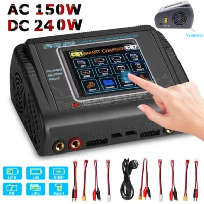 HTRC T240 DUO RC Akku Ladegerät Balance Ladegerät für LiPo LiHV LiFe Lilon NiCd - Bild 1 von 4