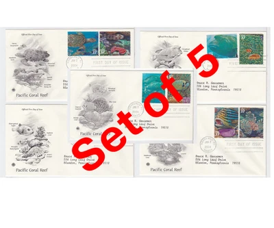 TurtlesTradingPost- Pacific Coral Reef 2004 #3831a-j Artcraft Variety Cachet FDC - Image 1 of 4