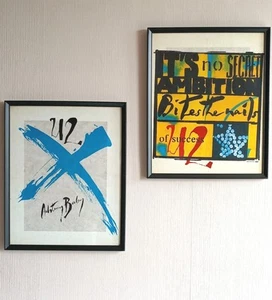 U2 Vintage 1991 (2) Uchtung Baby Graffiti Style Fabric Promo Posters Framed - Imagen 1 de 20
