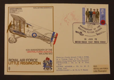 GB 1972 FDC 60 Anniversary RAF Central Flying School - See note - Image 1 of 2
