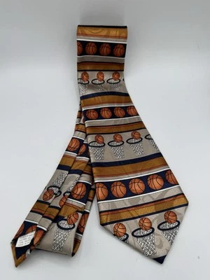 Fratello Hand Made Basketball Print Tie Foto 1 de 4