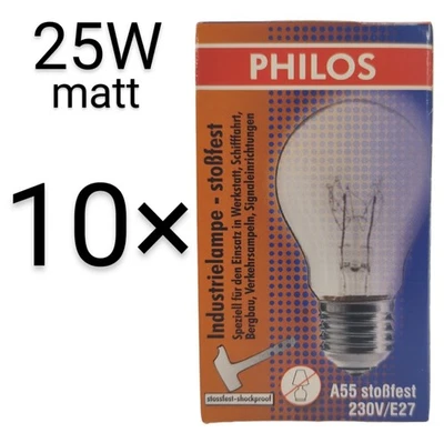 10x Glühbirne 25W E27 matt Glühlampe dimmbar KEIN LED Lampe 220lm NEU & OVP      - Bild 1 von 4