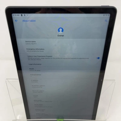 WiFi Only Lenovo Tab P11 Plus 64GB Black TB-J06F - Image 1 of 4