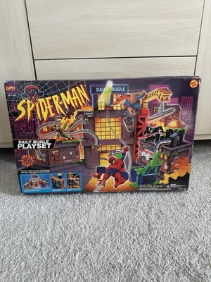 Vintage Spider-Man Daily Bugle Playset 1994 Toy Biz Not Complete w/Box *Read* - Image 1 of 4