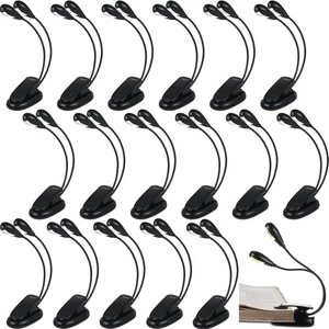 18 Pcs Music Stand Light Bulk Clip on LED Book Lights USB and AAA Battery Operat - Picture 1 of 6