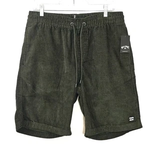 Pantalón Corto Billabong Hombres Talla M Pana Verde Mike Ew 20 Surfer Beach Dude Cali Nuevo con Etiquetas - Imagen 1 de 12