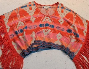 Poncho Denim & Supply Ralph Lauren para mujer talla M/L azteca - Imagen 1 de 9