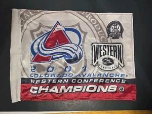 Colorado Avalanche 2001 Western Conference Champions Flag - Picture 1 of 1