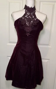 Zum Zum Vintage 80s Women's Dress Size 5 Purple Prom Party Cocktail sparkle - Picture 1 of 24