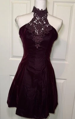 Zum Zum Vintage 80s Women's Dress Size 5 Purple Prom Party Cocktail sparkle - Image 1 of 4