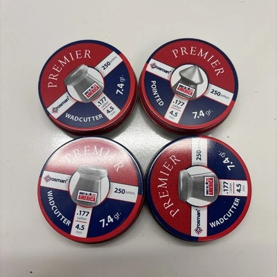 4-Crosman Premier Destroyer Airgun Pellets .177 Cal - 7.4 Gr - 250 unidades Foto 1 de 3