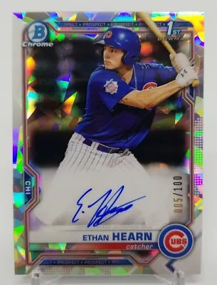 2021 Bowman Chrome Prospects ETHAN HEARN 1st Bowman Auto /100 Atomic Refractor - Image 1 of 4