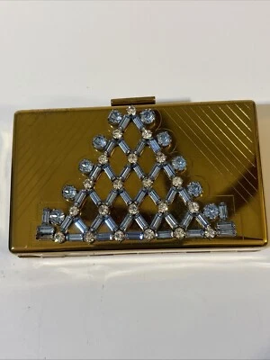 Elgin Cigarette & Compact Gold Tone Swinglok Carry All  Crown Jewels American - Image 1 of 4