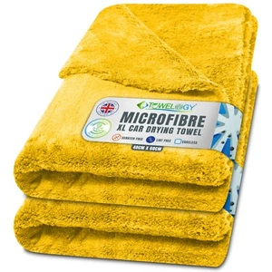 2x Microfibre Car Drying Towel XL Super Absorbent Large Edgeless Detailing Cloth - Picture 1 of 8