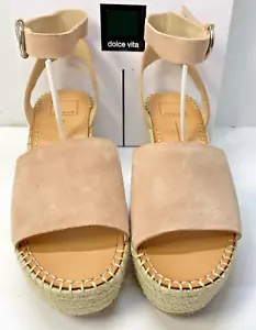 Dolce Vita Lesly Espadrille Platform Wedge ROSE Suede Size 9.5 - Picture 1 of 18