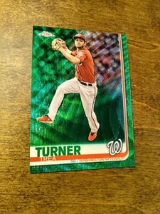 2019 Topps Chrome * Trea Turner * Green Wave Refractor * #175 * 01 of /99 !!! 