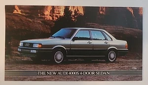 Audi 4000S 1982 sedán de 4 puertas folleto/hoja de especificaciones - Imagen 1 de 2