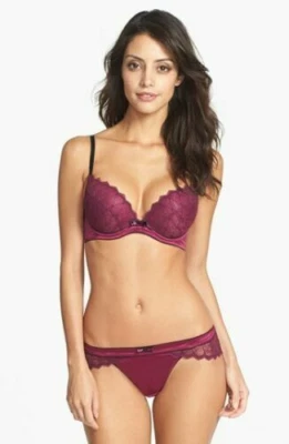 Pleasure State Temple of Fortune Bra sz 34C / EU 75C & Thong sz set L purple - Image 1 of 4