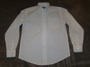 Cinch Boys Size Medium 10 White Button Western Long Sleeve Shirt - Picture 1 of 5