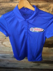 NEW NWT Women’s Nike Dry-Fit Polo Size Small Blue Auto Club Speedway Logo.    A1 - Picture 1 of 9