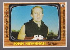 1967 Scanlens No 21 John Newnham Fitzroy Lions Near Mint Condition