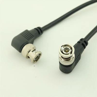 1x 1.5ft BNC Male to BNC Male 75ohm Right Angled for CCTV Camera Coaxial Cable - Image 1 of 4
