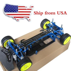 1/10 TT01 TT01E Shaft Drive Alloy & Carbon 4WD Racing Car RC Chassis Frame Kit - Picture 1 of 12