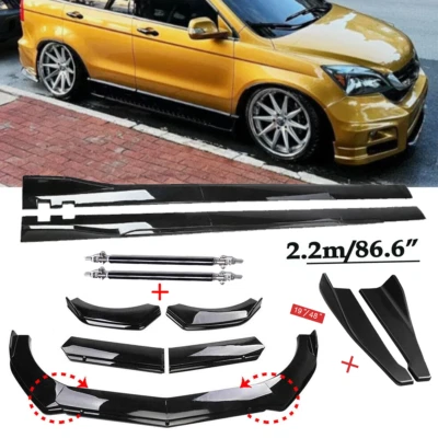 For Honda Pilot 2003-2023 Front Bumper Lip Spoiler Chin Splitter Bod Kit Gloss B Foto 1 de 4