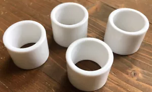 Juego de 4 servilleteros blancos redondos de plástico - Imagen 1 de 4