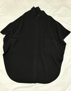 Vintage Pendleton Cape Poncho One Size Schwarz 100% Schurwolle Hergestellt in den USA - Bild 1 von 10