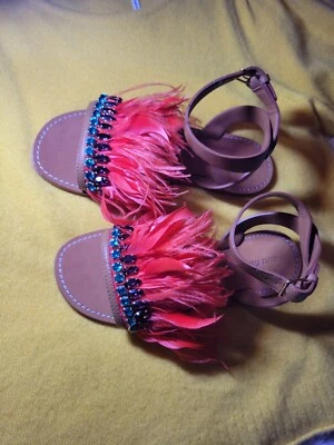 Sandalias de plumas Miu Miu talla 38 Foto 1 de 4