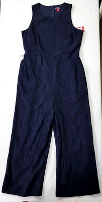 VINCE CAMUTO Mono Azul Marino Pantalones Conjunto Sin Mangas NUEVO Para Mujer Talla 10 Foto 1 de 4