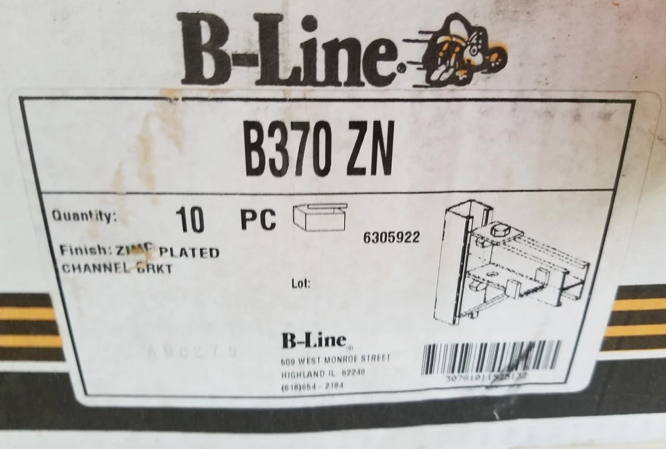 Bline B370ZN channel bracket Qty 3 - Image 1 of 1