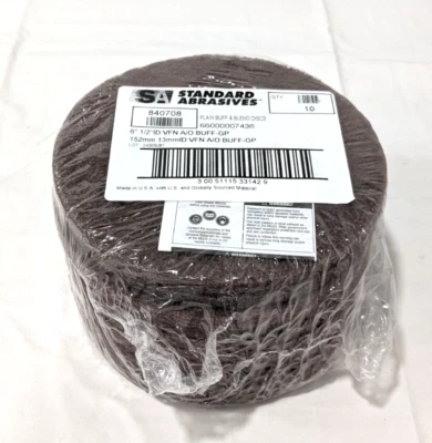 STANDARD ABRASIVES Buff & Blend Disc 6" OD x 1/2" ID  *PACK OF 10*  840708 - Image 1 of 4