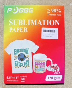 Pobbe Sublimation Paper 8.5 x 11 120 GSM - Picture 1 of 2