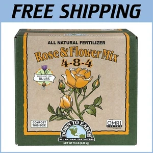 Nutrient-Rich Organic Fertilizer 4-8-4 - Perfect for Roses & Bulbs - 15 lb - Picture 1 of 10