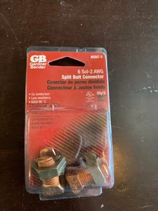 SPLIT BOLT CONNECTOR 6 Sol-2 AWG 2-pack 600V 90deg.C Gardner Bender GSBC-2 - Picture 1 of 3