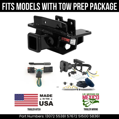 Enganche de remolque para Chrysler Aspen 07-08 con cableado de 7 pines apto para remolque OE Curt 6 k Foto 1 de 4
